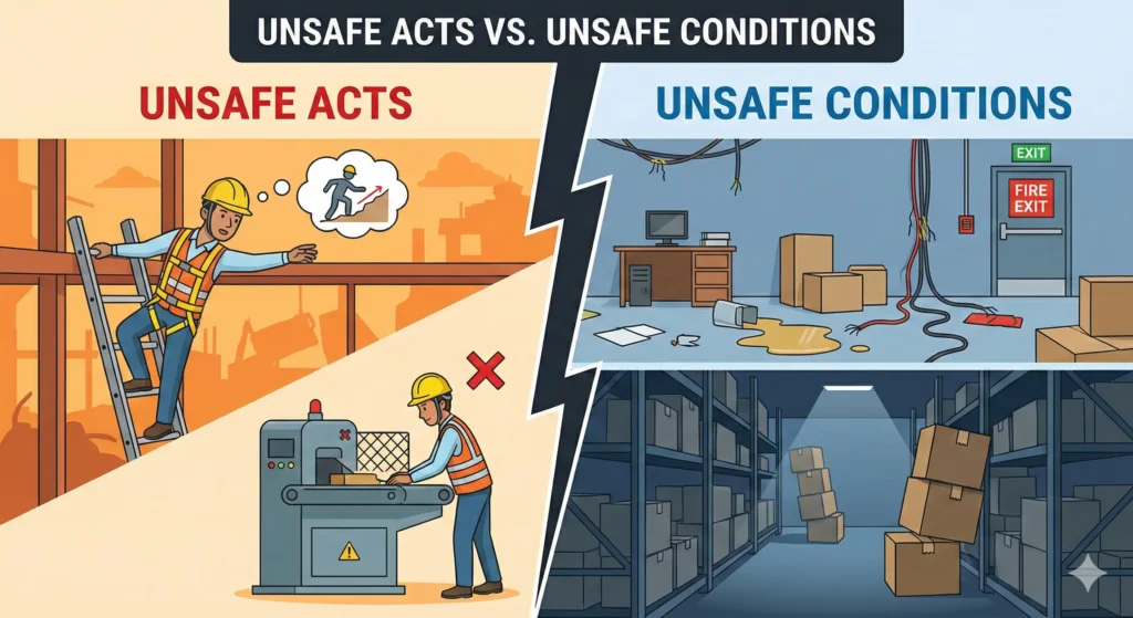 Unsafe Acts vs Unsafe Conditions