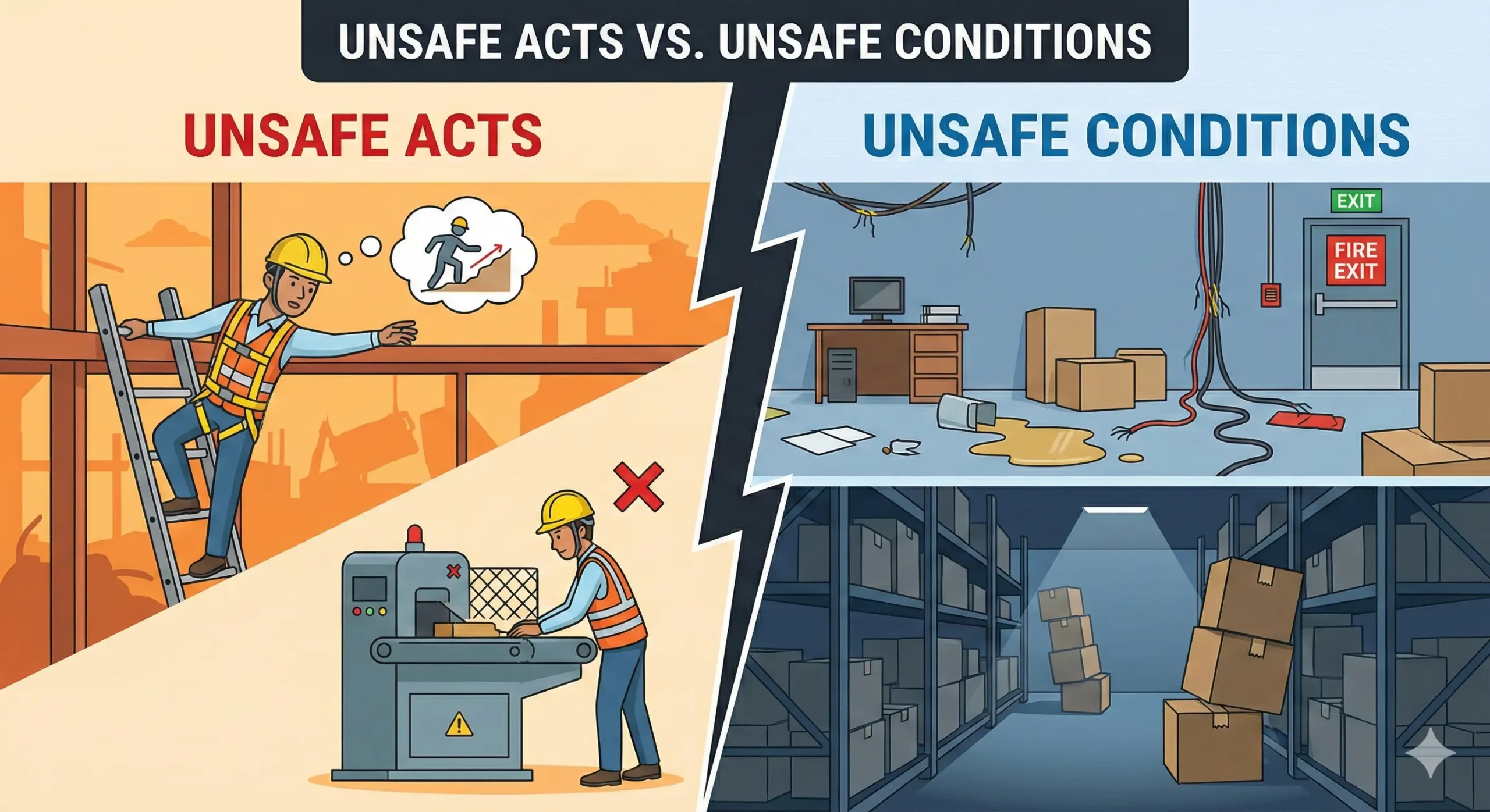 Unsafe Acts vs Unsafe Conditions